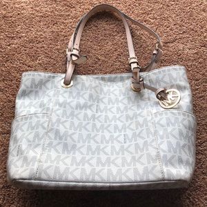 Michael Kors White Jet Set Tote